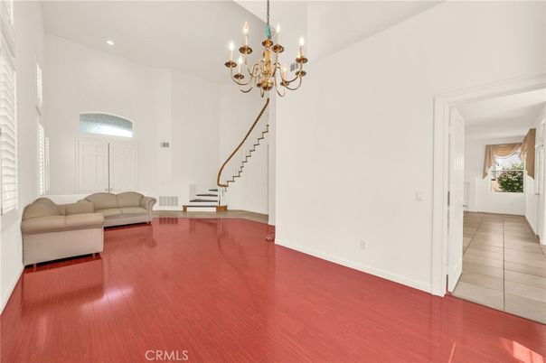 Chandelier, Interior, Recessed Lighting, Wood Texture Flooring