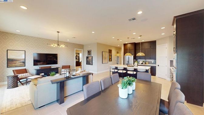 Dining room, Interior, Kitchen, Living room, Pendant Lights, Recessed Lighting