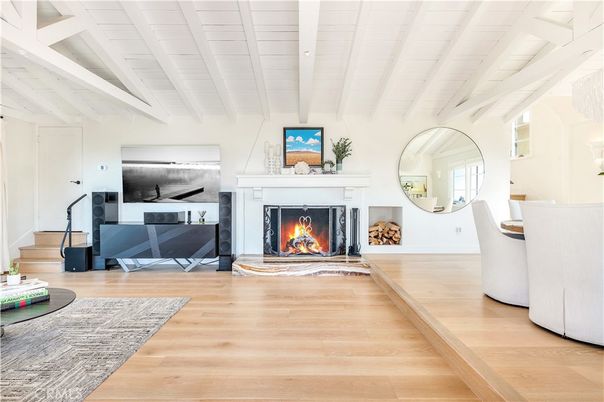 Fireplace, Interior, Wood Texture Flooring