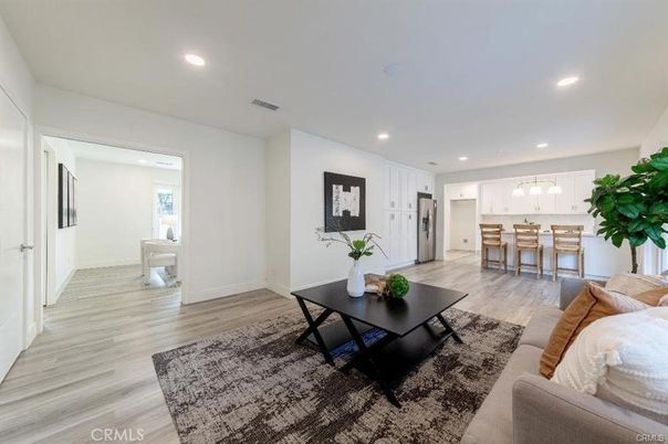 Interior, Kitchen, Living room, Pendant Lights, Recessed Lighting, Wood Texture Flooring