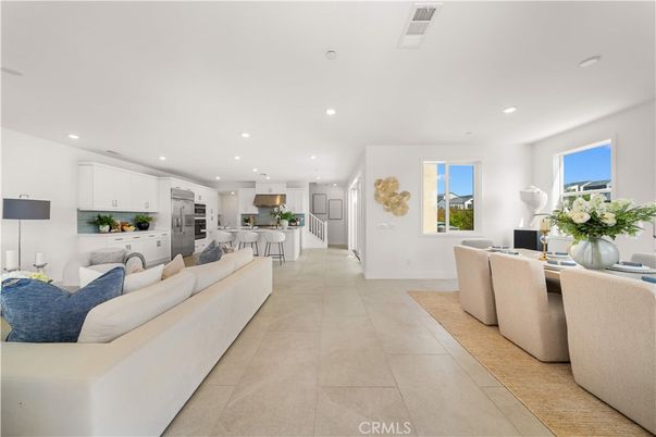 Dining room, Interior, Kitchen, Living room, Recessed Lighting, Stainless Steel Appliances