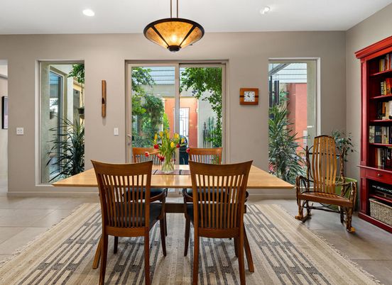 Dining room, Interior, Pendant Lights, Recessed Lighting
