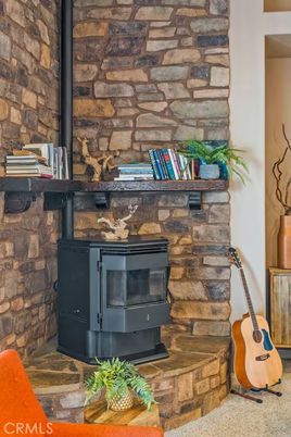 Fireplace, Interior, Stone Walls