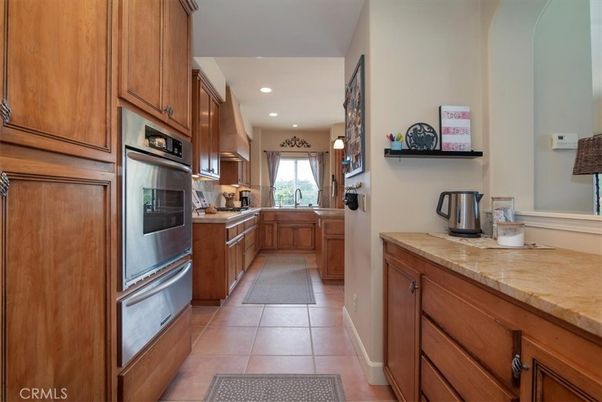 Interior, Kitchen, Recessed Lighting, Stainless Steel Appliances, Tile Countertops