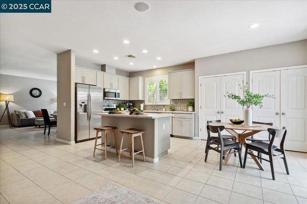 Dining room, Interior, Kitchen, Living room, Recessed Lighting, Stainless Steel Appliances