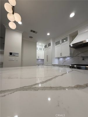 Interior, Kitchen, Marble, Pendant Lights, Recessed Lighting