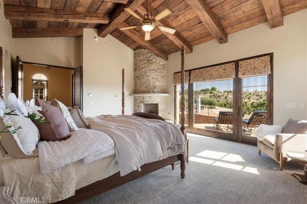 Bedroom, Fireplace, Interior, Wooden Beams, Wooden Ceilings