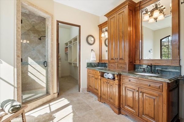 Bathroom, Dual Sink Vanities, Glass Shower, Interior