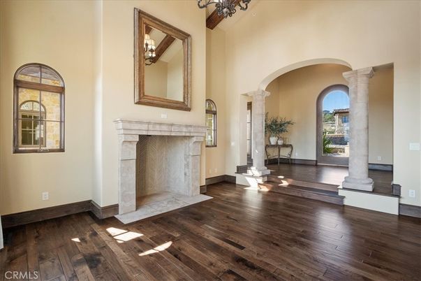 Chandelier, Interior, Wood Texture Flooring
