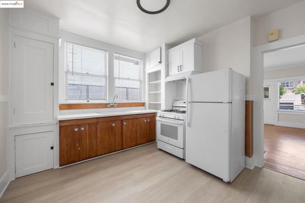 Interior, Kitchen, Wood Texture Flooring