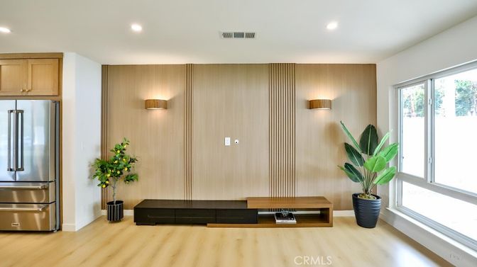 Interior, Recessed Lighting, Stainless Steel Appliances, Wood Texture Flooring