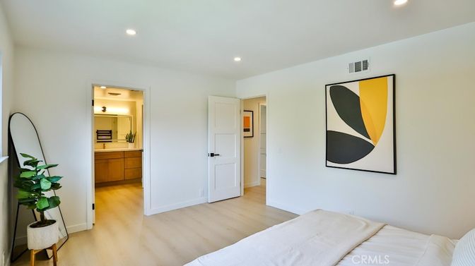 Bathroom, Bedroom, Interior, Recessed Lighting, Wood Texture Flooring