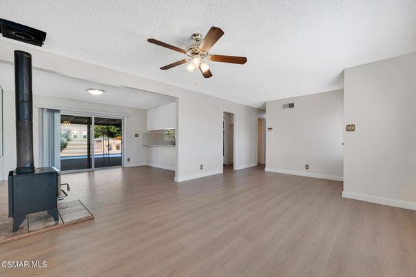 Empty room, Fireplace, Interior, Wood Texture Flooring