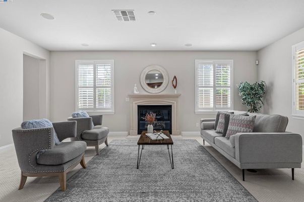 Fireplace, Interior, Living room, Recessed Lighting