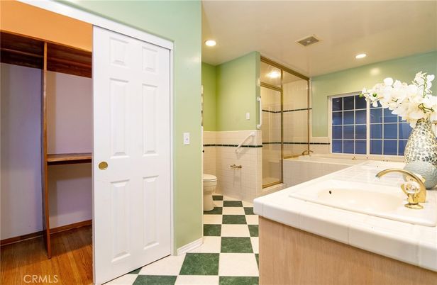 Bathroom, Dual Sink Vanities, Glass Shower, Interior, Recessed Lighting, Tile Countertops