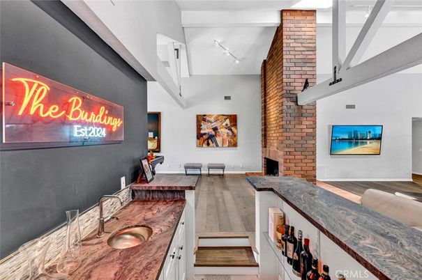 Fireplace, Interior, Stone Walls, Wood Texture Flooring