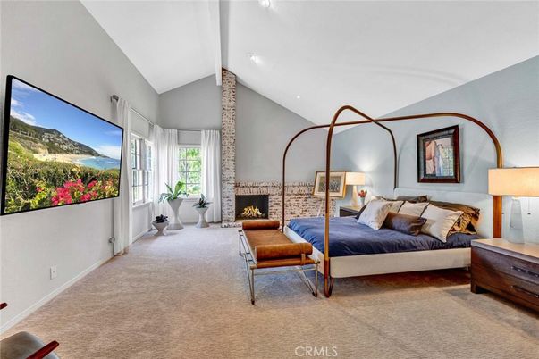 Bedroom, Fireplace, Interior, Recessed Lighting