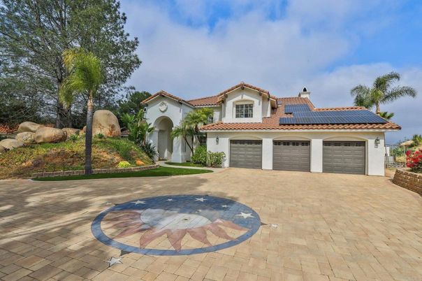 Attached, Exterior, Facade, Solar Panels, Mediterranean