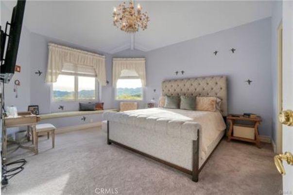 Bedroom, Chandelier, Interior