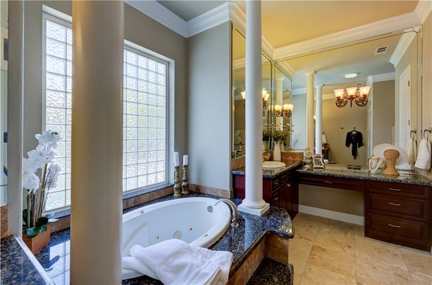 Bathroom, Chandelier, Interior