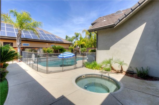 Exterior, Pool, Solar Panels