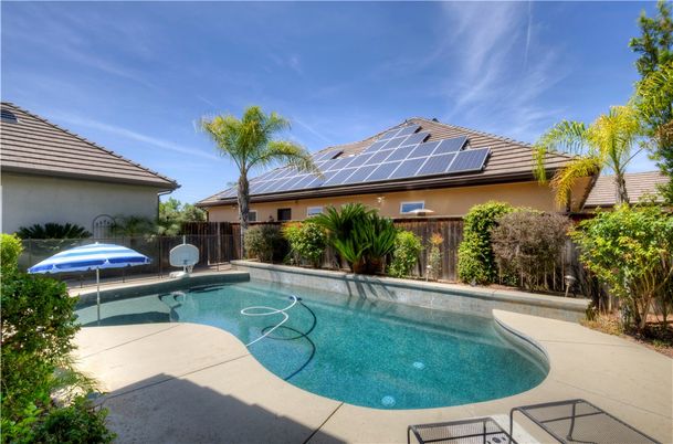 Exterior, Pool, Solar Panels