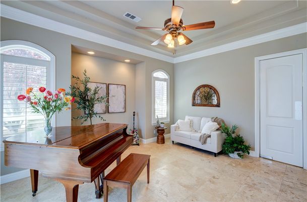 Interior, Living room, Piano, Recessed Lighting