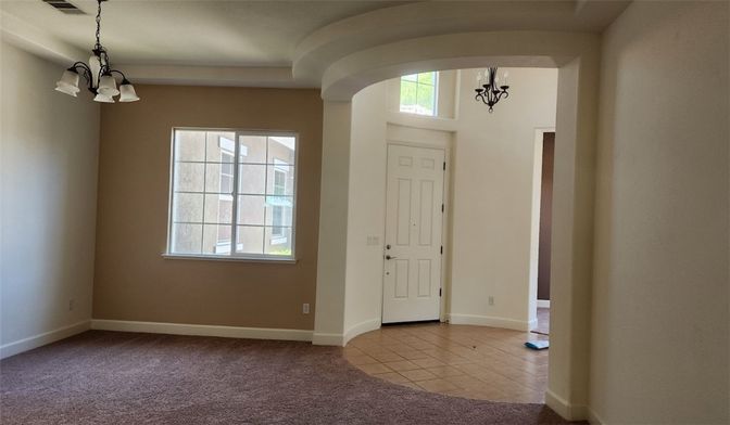 Chandelier, Empty room, Interior