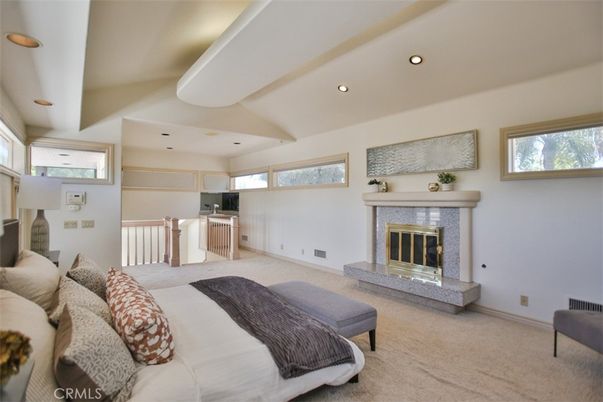 Bedroom, Fireplace, Interior, Recessed Lighting