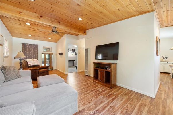 Interior, Living room, Recessed Lighting, Wooden Ceilings, Wood Texture Flooring