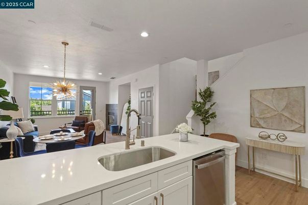 Dining room, Interior, Kitchen, Living room, Pendant Lights, Recessed Lighting, Wood Texture Flooring