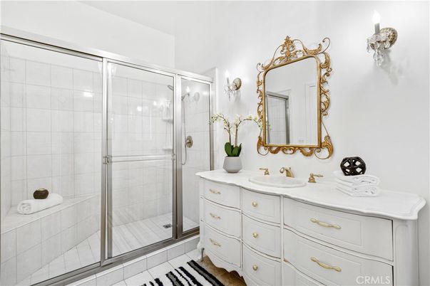 Bathroom, Dual Sink Vanities, Glass Shower, Interior