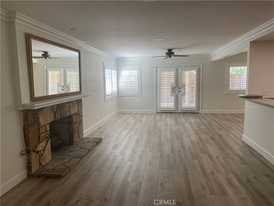 Empty room, Fireplace, Interior, Wood Texture Flooring