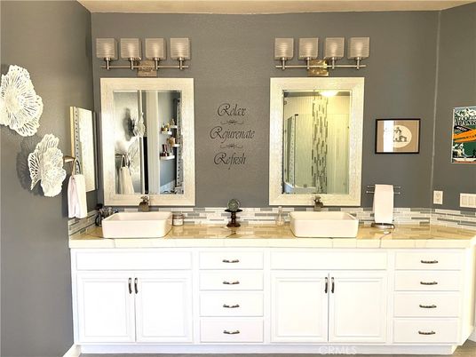 Bathroom, Dual Sink Vanities, Interior, Tile Countertops
