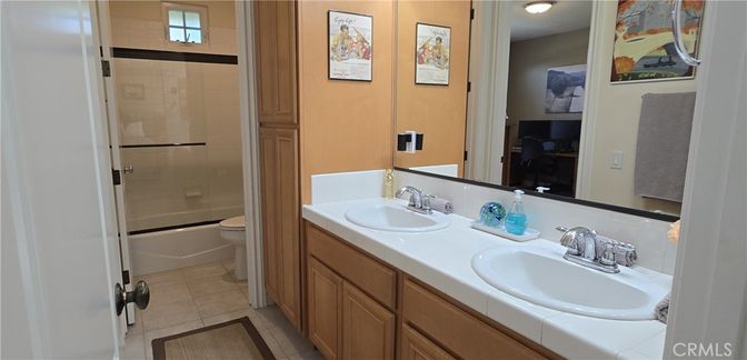 Bathroom, Dual Sink Vanities, Glass Shower, Interior, Tile Countertops