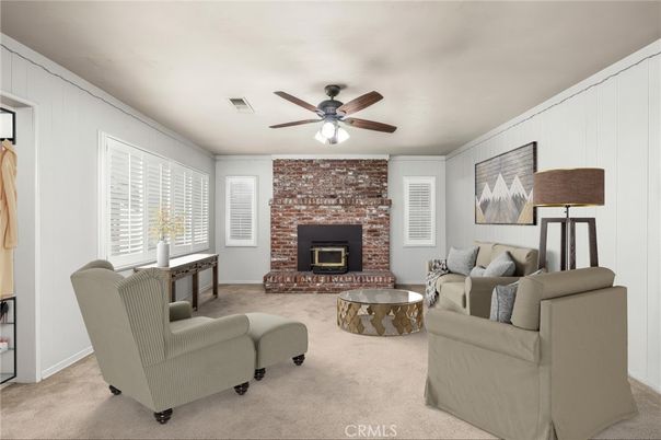 Fireplace, Interior, Living room, Stone Walls