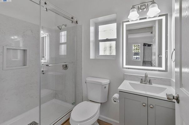 Bathroom, Glass Shower, Interior, Marble Walls