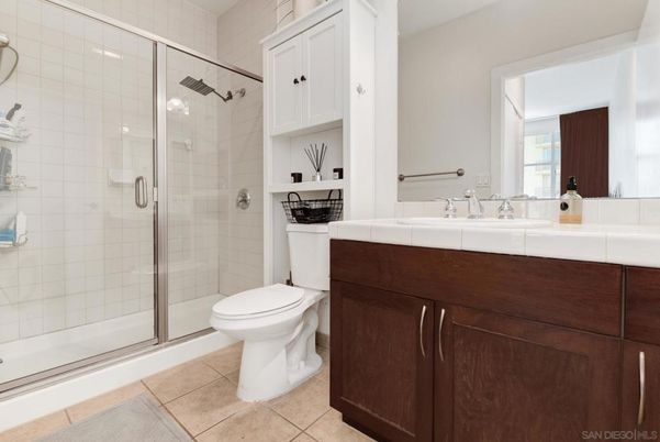 Bathroom, Glass Shower, Interior, Tile Countertops