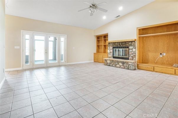 Empty room, Fireplace, Interior, Recessed Lighting