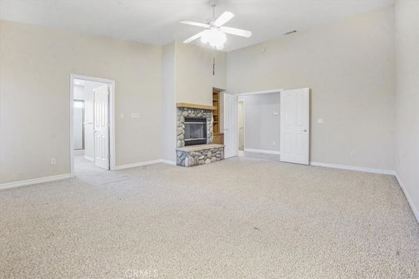 Empty room, Fireplace, Interior