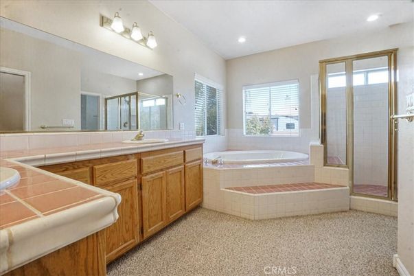 Bathroom, Glass Shower, Interior, Recessed Lighting, Tile Countertops