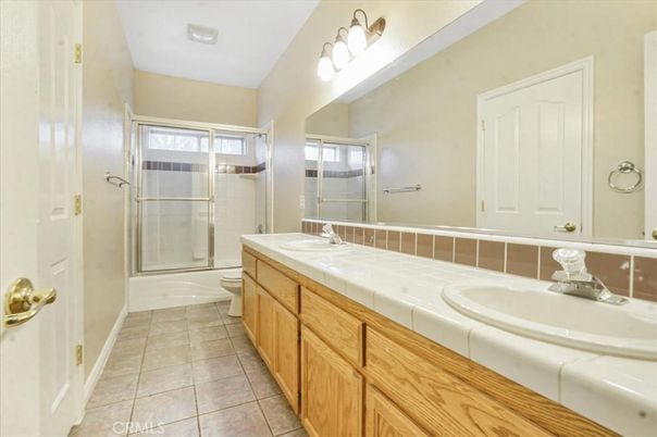 Bathroom, Dual Sink Vanities, Glass Shower, Interior, Tile Countertops