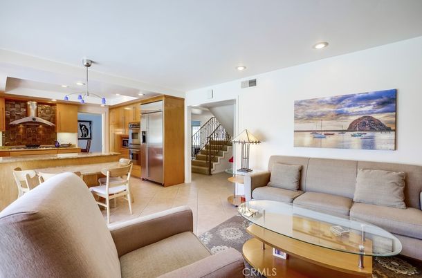 Dining room, Interior, Kitchen, Living room, Pendant Lights, Recessed Lighting, Stainless Steel Appliances, Stone Walls