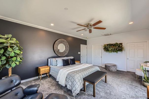 Bedroom, Interior, Recessed Lighting