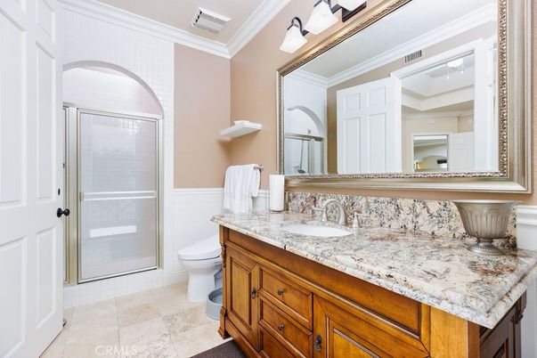 Bathroom, Dual Sink Vanities, Glass Shower, Interior