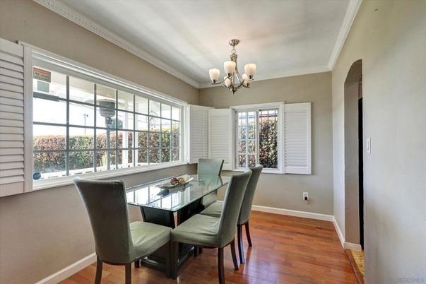 Chandelier, Dining room, Interior, Wood Texture Flooring