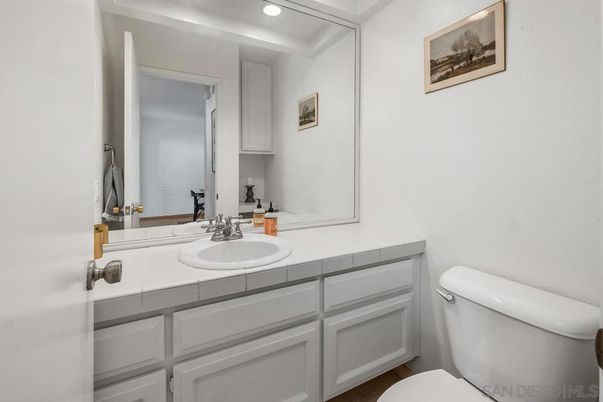 Bathroom, Interior, Recessed Lighting, Tile Countertops