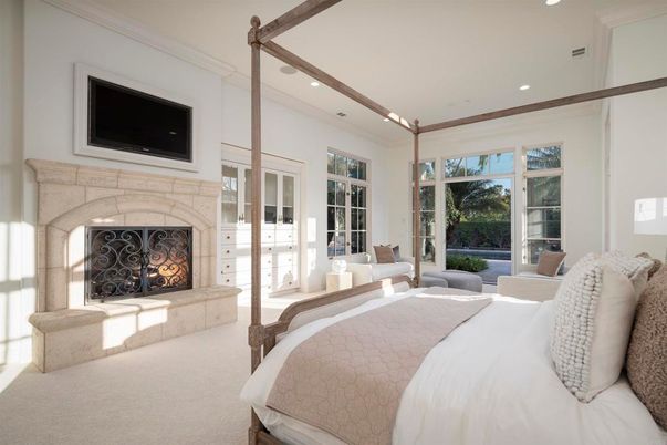 Bedroom, Fireplace, Interior, Recessed Lighting