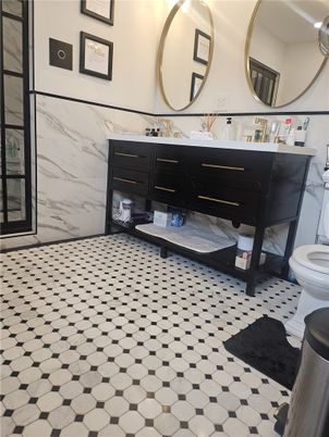 Bathroom, Interior, Marble Walls