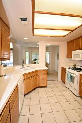 Interior, Kitchen, Recessed Lighting, Tile Countertops